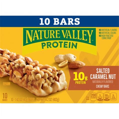 Nature Valley Protein Granola Bars Salted Caramel Nut Snack Bars, 10 ct ...