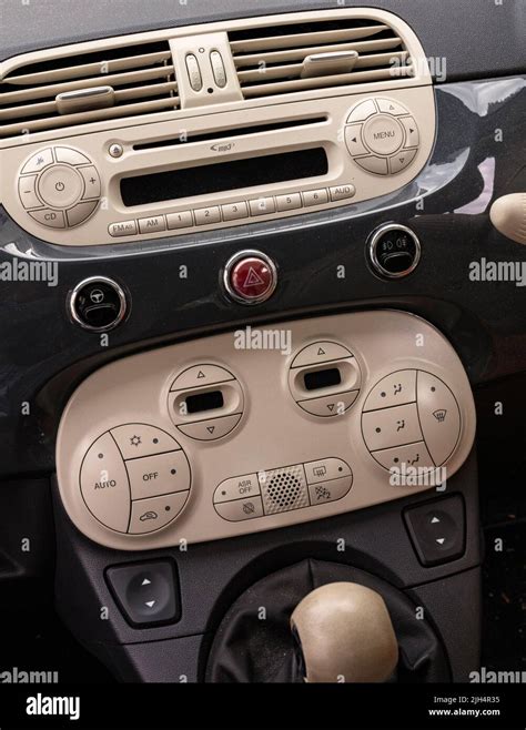 Dashboard Of A Fiat 500 Car Stock Photo Alamy