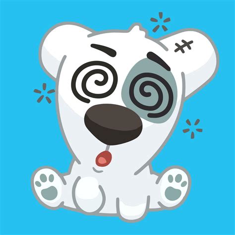 cute dog vector being dizzy cartoon icon illustration 24095505 Vector