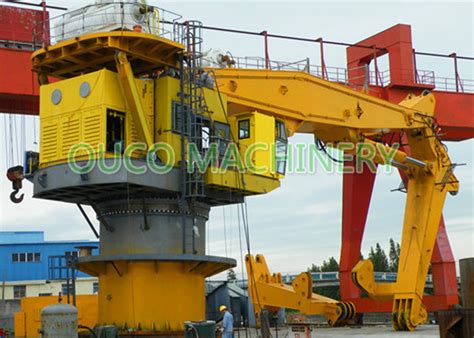 Knuckle Boom Offshore Pedestal Jib Crane With Heavy Lifting Abs