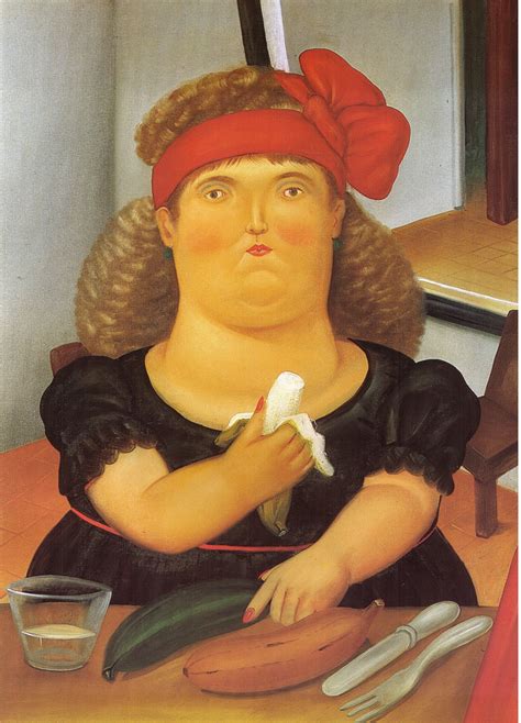 Woman Eating A Bannana Fernando Botero WikiArt Org Fernando