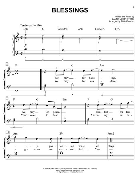 Blessings | Sheet Music Direct