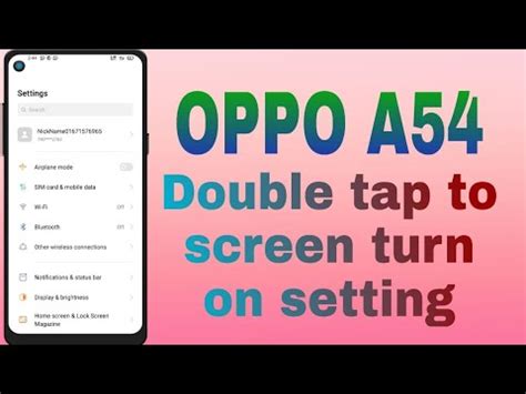 OPPO A54 Double Tap To Screen Turn On Setting YouTube