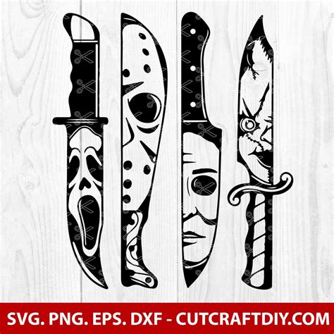 Horror Movie Characters In Knives Svgmichael Myers Svgscream Svg