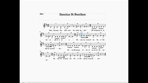 Sanctus St Boniface Alto Youtube