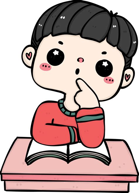 Thinking Student Cartoon