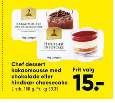 Chef Dessert Dessert Tilbud Hos Bilka