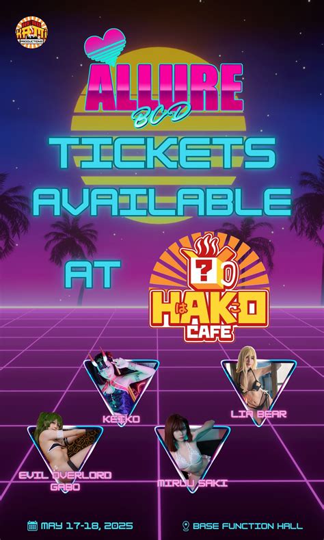 Allure - Tickets for Allure are also available for face to face payment