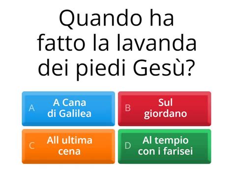 Gesu Lava I Piedi Quiz