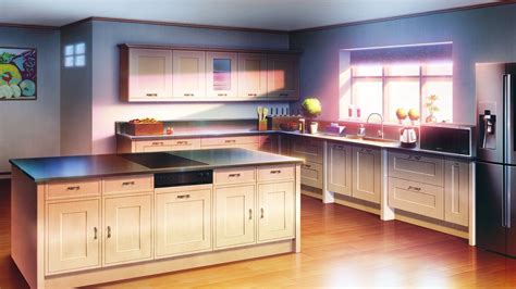 Anime Mansion Kitchen Background - Anime, manga, anime girls, fish ...