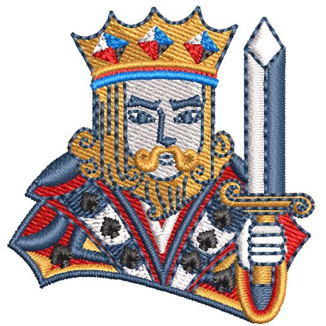 King of Cards | Athletics Digitized Embroidery Design | e4Hats – e4Hats.com