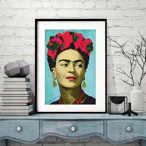 Quadro Decorativo Frida Kahlo X Cm Moldura Madeira Preta Leroy Merlin