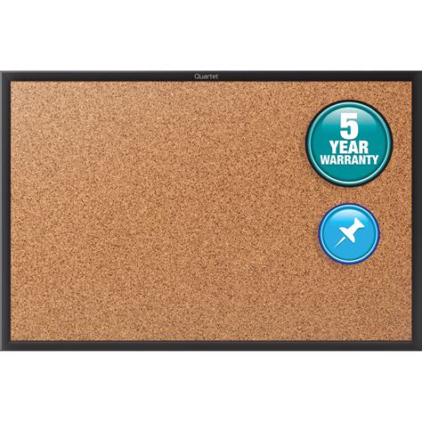 Quartet Classic Series Cork Bulletin Board 48x36 Black Aluminum Frame