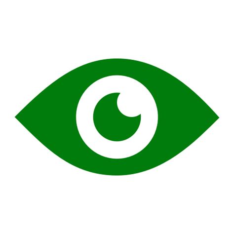 Green eye icon (png symbol)