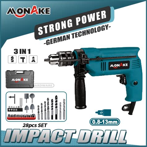 MONAKE Mesin Bor 13mm Impact Drill Tangan Listrik Electric Drill Koper