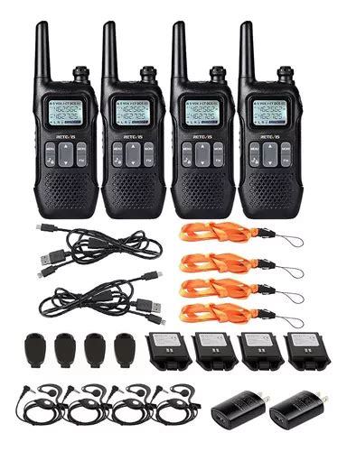 Radio Walkie Talkie Recargable Usb Alcance Canal Unidad Mercadolibre