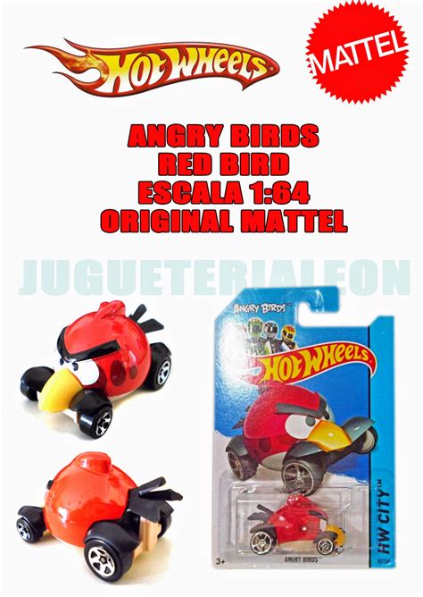 Juguetería León HOT WHEELS ANGRY BIRDS RED BIRD MATTEL JUGUETERIALEON