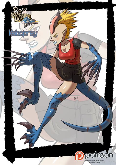 Velociprey Monster Girl By Kukuruyo Hentai Foundry