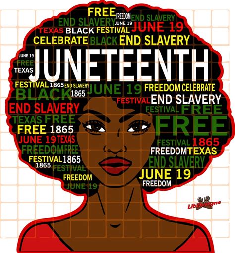 Juneteenth Afro Black Woman Girl Female Lady Svg Png Etsy