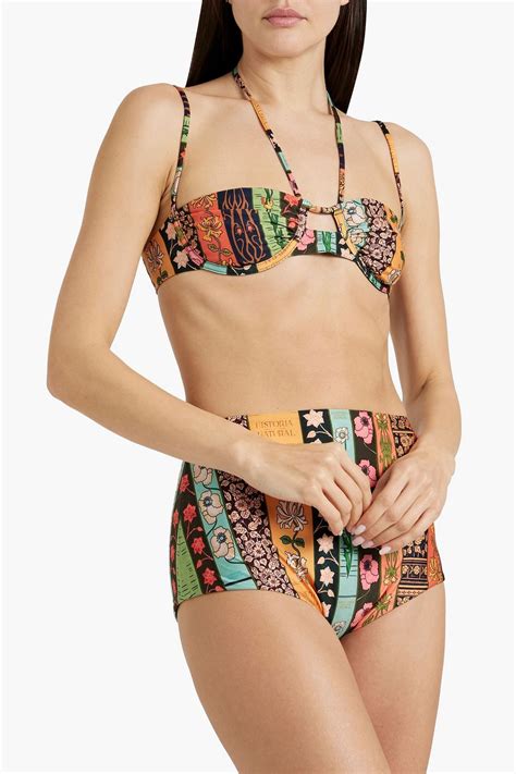 Agua By Agua Bendita Soya Libros Floral Print Underwired Bikini Top