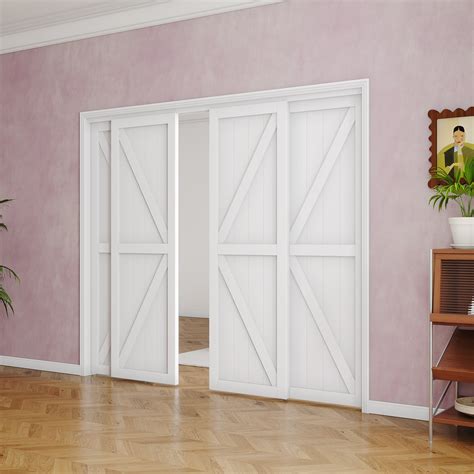 CHIC MODE Design Sliding Double Doors Manufactured Wood With Hardware