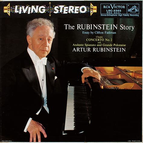 Artur Rubinstein Chopin The Rubinstein Story Concerto No 2 And