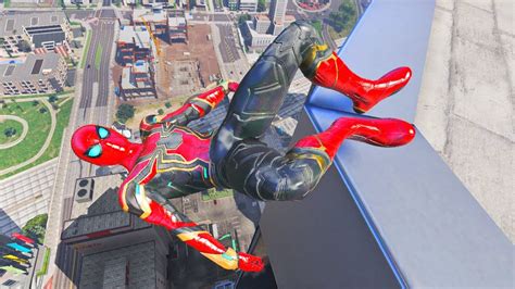 GTA 5 Iron Spiderman Falling Off Highest Buildings Episode 04