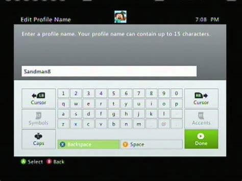 Xbox 360 Profile Names