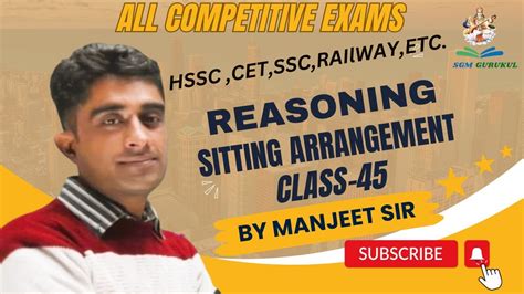 Reasoning Seating Arrangement Class By Manjeet Sir