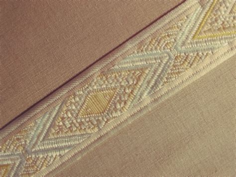 Jaq Beige Diamond Shape Woven Jacquard Trim