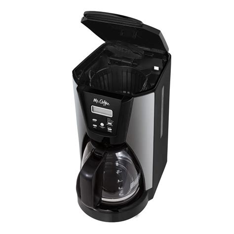 Mr. Coffee 12-Cup Programmable Coffee Maker in Chrome/Black | MrOrganic ...