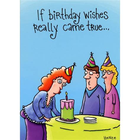 Wishes Really Come True Funny Birthday Card