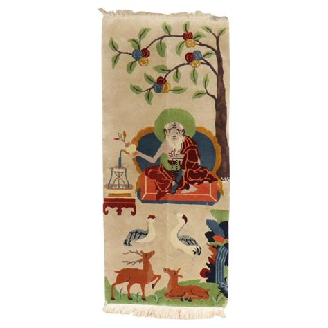 Chinese Buddhist Meditation Pictorial Rug For Sale at 1stDibs | buddhist rug