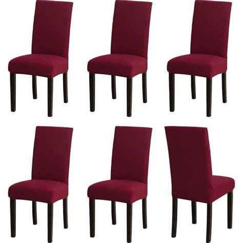 Lot De Housses De Cha De Salle Manger Rouge Housse Extensible En