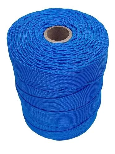 Corda Trançada 2 5mm seda Cordaville Rolo 286 Metros Cor Azul