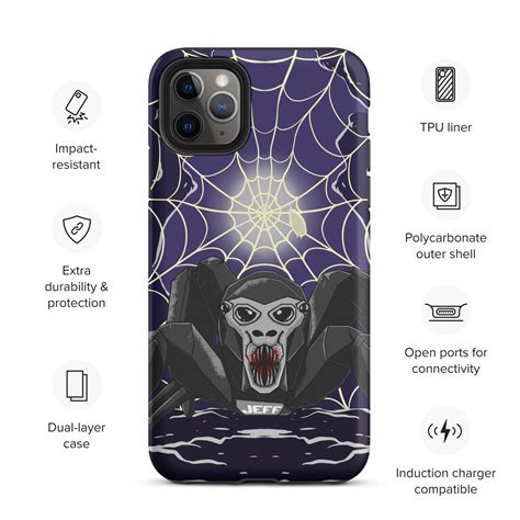 Gorilla Tag Jeff Spider Ghost Creepypasta Tough iPhone 11, 12, 13, 14, Pro, Max, Mini Case - Etsy