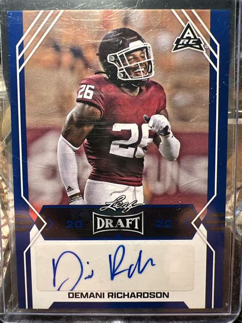 Leaf Draft Auto Demani Richardson Blue Parallel Ba Dr Texas A