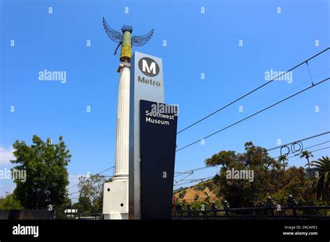 Los Angeles, California: Southwest Museum Metro Rail A Line Station ...