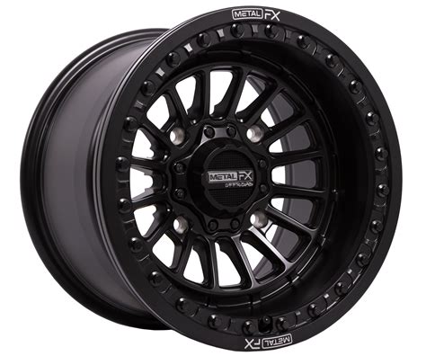 MetalFX OffRoad Delta Beadlock UTV Wheel Solid Matte Black