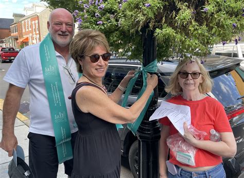 Volunteers Turn Doylestown Teal To Raise Awareness Of A Deadly Disease