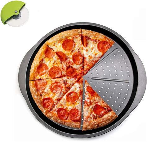 Buy Pizza Tray For Microwave Oven With Holes Nonstick Pizza Pan Baking