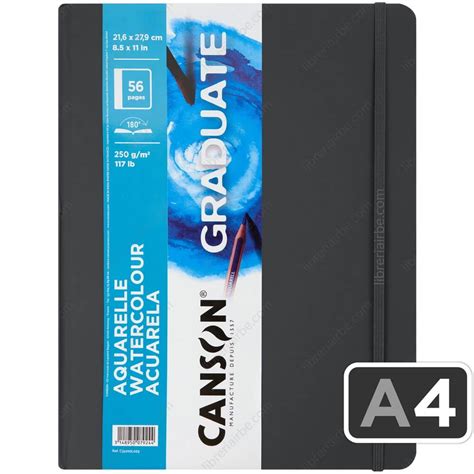 Cuaderno De Dibujo Para Pintar Con Acuarelas Canson Graduate