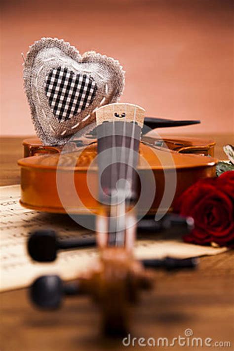 Beautiful Roses And Violin Stock Photo Image Of Retro Style 27997164