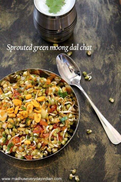 Healthy Sprouted Green Moong Dal Chaat Madhus Everyday Indian