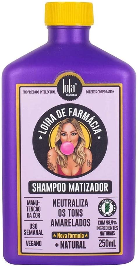 Shampoo Matizador LOLA Loira De Farmacia 250ml Cabelos Shampoo Para