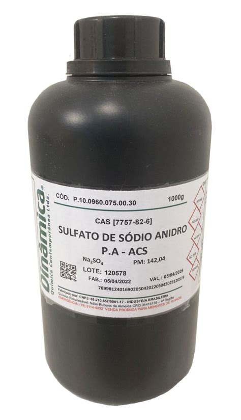 Sulfato De S Dio Anidro P A Quimisul Sc Brasil Ltda