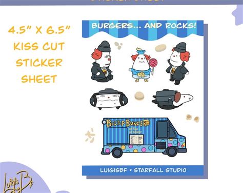 Big Top Burger Steve Appreciation Kiss Cut Sticker Sheet - Etsy