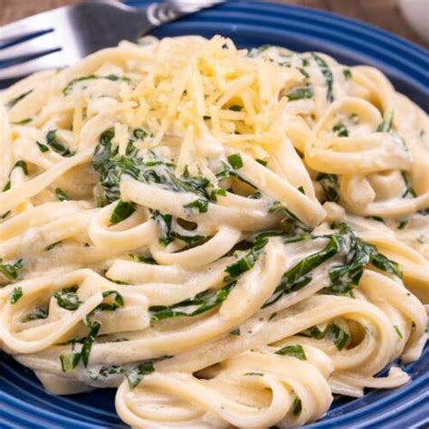 Spinach Alfredo Pasta Easy Creamy Homemade Dinner Lunch Side Dishes