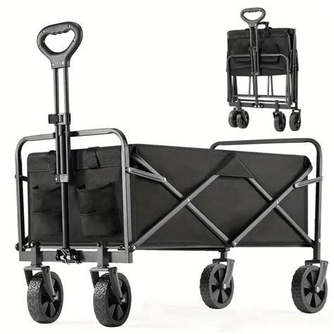 Collapsible Foldable Wagon Cart Large Capacity Garden Beach Temu In