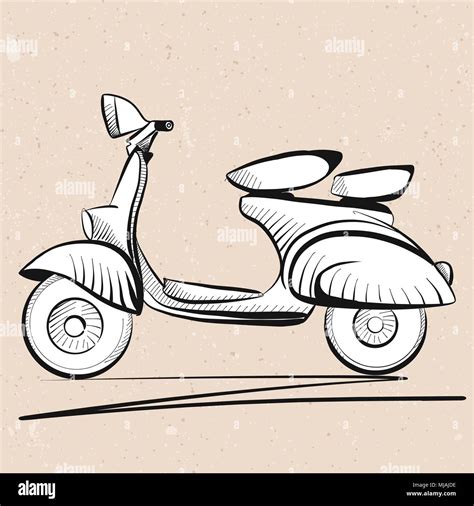 Retro poster design vintage scooter fotografías e imágenes de alta